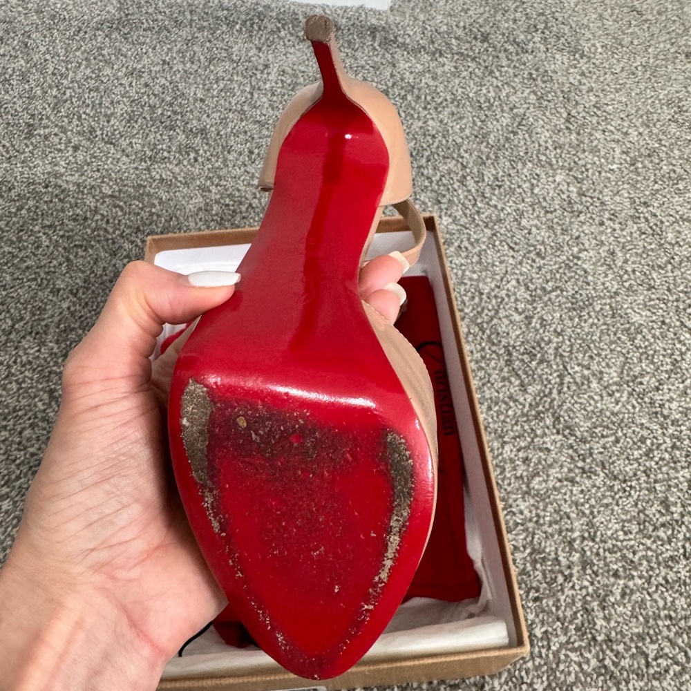 Christian Louboutin Blush Patent Heels - Picture 3 of 5